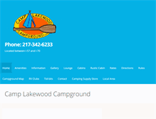 Tablet Screenshot of camplakewoodcampground.com